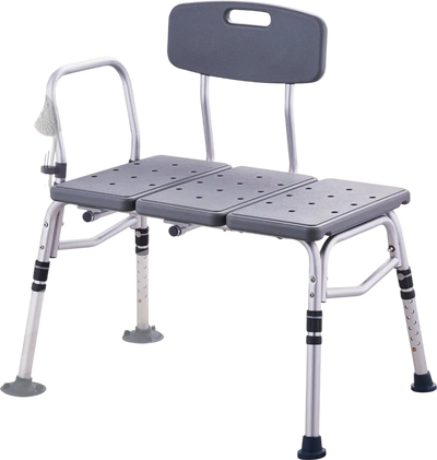Vevor Tub Transfer Bench Adjustable Shower Seat with Armrest and Reversible Backrest New