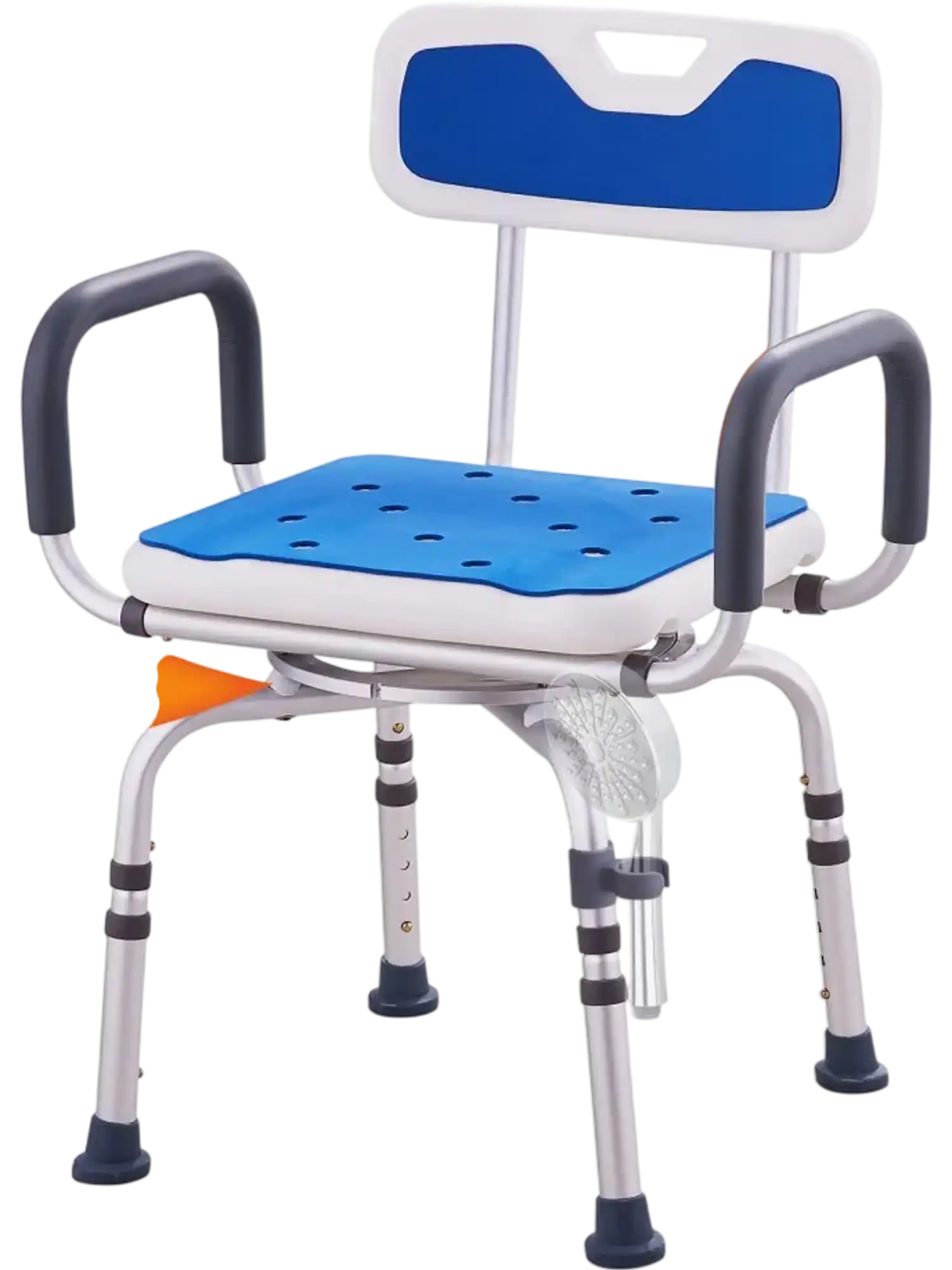 Vevor Shower Chair 360° Swivel Adjustable Seat with Armrests and Backrest New