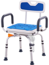 VEVOR Swivel Shower Chair 360 Degree, Adjustable Shower Seat with Armrests and Backrest for Inside Shower or Bathtub, Non-Slip Rotating Bathtub Chair Seat for Elderly Disabled Injured, 400lbs Capacity