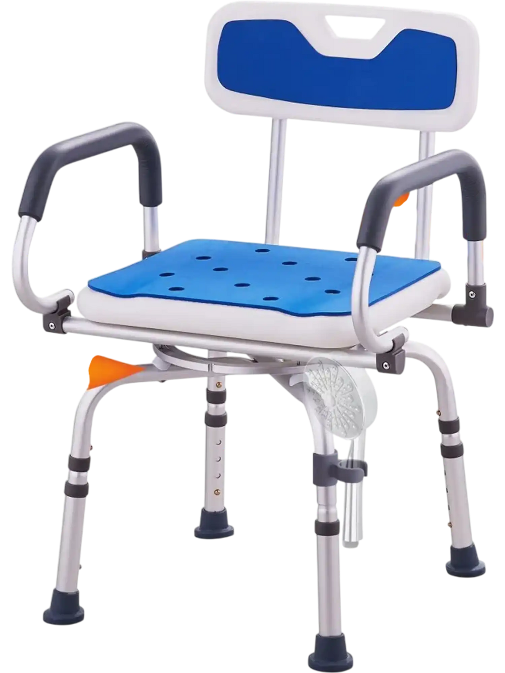 VEVOR Swivel Shower Chair 360 Degree, Adjustable Shower Seat with Pivoting Arms for Inside Showers or Tubs, Non-Slip Rotating Bathtub Shower Chair for Elderly Disabled Injured, 400LBS Capacity
