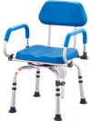 VEVOR Swivel Shower Chair 360 Degree, Adjustable Shower Seat with Pivoting Arms & Padded Bath Seat for Inside Shower or Tub, Non-Slip Rotating Bathtub Chair for Elderly Disabled, 300LBS Capacity