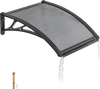 VEVOR Awnings for Door Entrance, 24 x 24 in, Exterior Front Door Window Awnings with Drainage & ABS Bracket, Rain Snow Sun Protection, Overhang Polycarbonate Door Canopy for Porch Patio, Smoky Gray