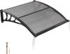 VEVOR Awnings for Door Entrance, 38 x 40 in, Exterior Front Door Window Awnings with Drainage & ABS Bracket, Rain Snow Sun Protection, Overhang Polycarbonate Door Canopy for Porch Patio, Smoky Gray