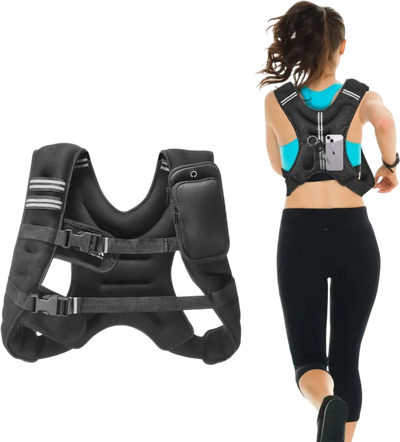 Vevor Weighted Vest 12 lbs Adjustable Buckle Fitness Vest New