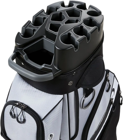 VEVOR Golf Cart Bag, 14 Way Top Divider Organizer, Golf Club Bag with Full-length Divider, Handles, Storage Pockets, Shoulder Strap, Rain Hood, Smooth Zippers, Lightweight Polyester for Men & Women
