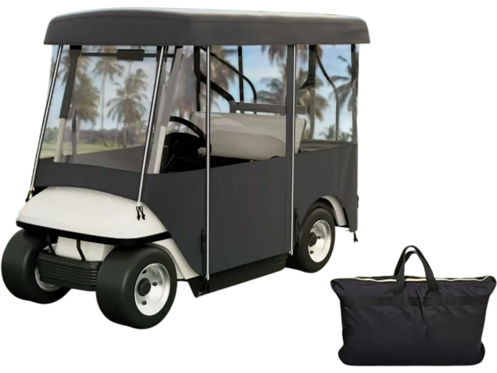 VEVOR Golf Cart Enclosure, Polyester Driving Enclosure, Club Car Covers Universal Fits for 2+2 Passenger Golf Carts, Sunproof and Dustproof Outdoor Cart Cover