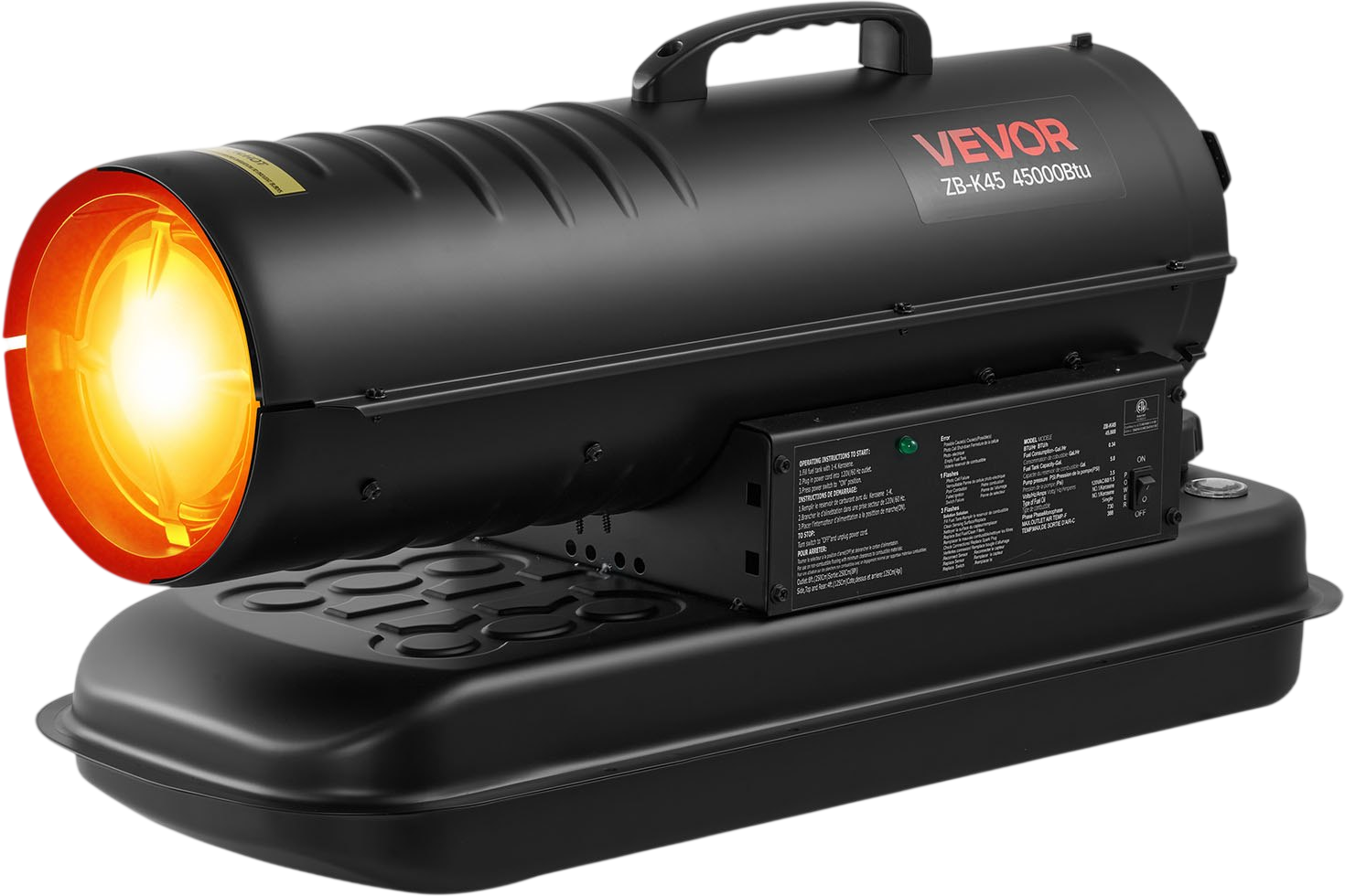 Vevor Forced Air Heater 45,000 BTU Kerosene Diesel Blower Portable New