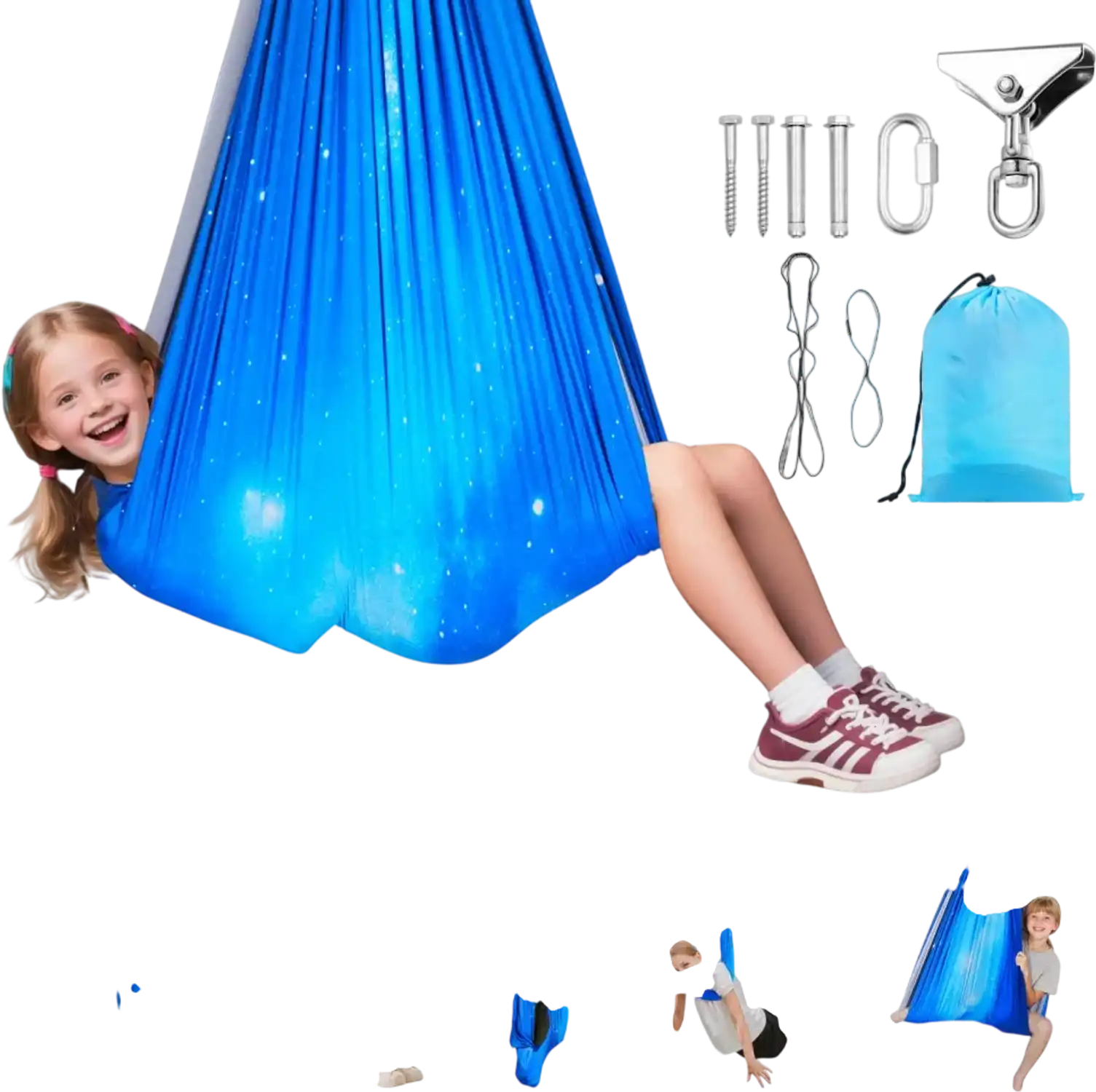 Vevor Sensory Swing Double-Layer Fabric Hammock Indoor & Outdoor 59