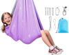 VEVOR Sensory Swing, Double-Layer Fabric Sensorys Hammock, Indoor & Outdoor Sensory Swing with 360° Swivel Hanger, O-Sling, Holds up to 300lbs, Adjustable Aerial Yoga, Ceiling Swings for Kids