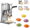 VEVOR French Fry Cutter, Commercial Vegetable Chopper with 4 Blades - 1/4", 3/8", 6-Wedge Slicer & Apple Corer - Wall Mount Stainless Steel Potato Cutter, for Home & Restaurant Use
