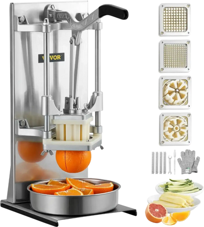 Vevor French Fry Cutter Commercial Vegetable Dicer with 4 Blades New