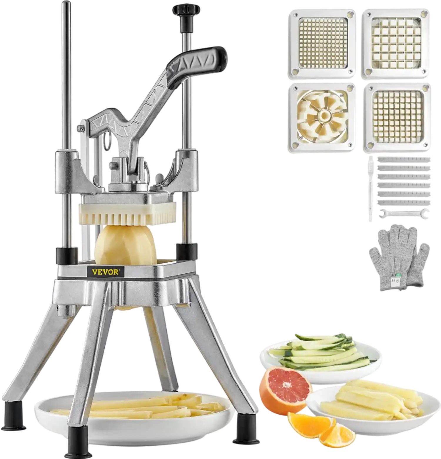 Vevor Commercial Chopper Vegetable Fruit Chopper with 4 Blades New