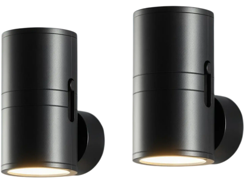 VEVOR LED Night Lights, 0-60LM Adjustable Brightness, Modern Night Lights Plug into Wall, Dusk to Dawn Sensor, 3000K Soft Warm White for Hallway Bathroom Stairway Bedroom, Black, 2 Pack