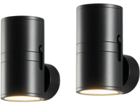 VEVOR LED Night Lights, 0-60LM Adjustable Brightness, Modern Night Lights Plug into Wall, Dusk to Dawn Sensor, 3000K Soft Warm White for Hallway Bathroom Stairway Bedroom, Black, 2 Pack
