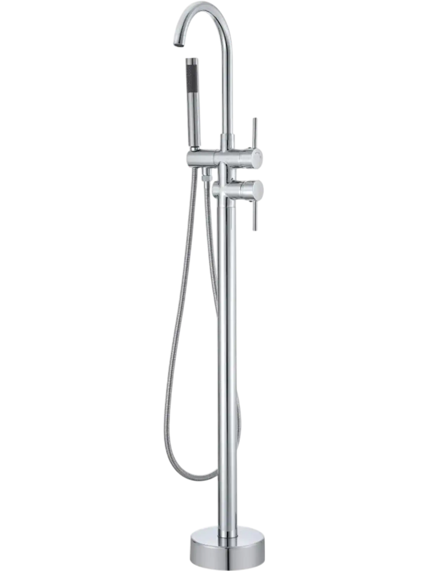Vevor Bathtub Faucet Freestanding Floor Mount Tub Filler with 2 Water Modes and 360° Swivel Spout New