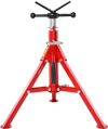 VEVOR V Head Pipe Stand 1/8-12 inch Capacity, Adjustable Height 24-42 inch, Pipe Jack Stands 2500 lbs Load Capacity, Portable Folding Pipe Stands, Carbon Steel Body More Durable