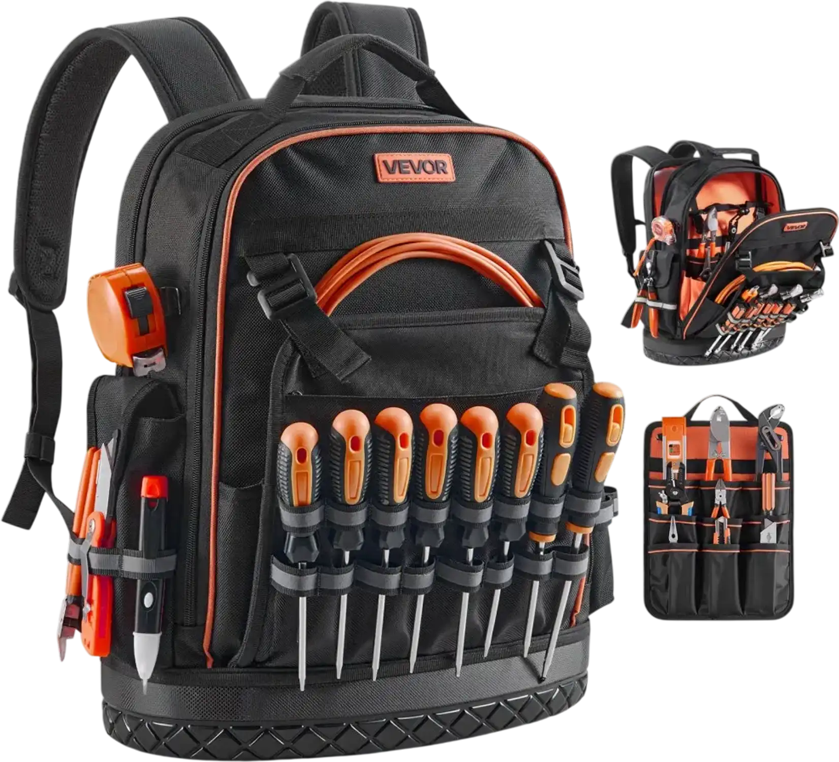 Vevor Tool Backpack Heavy-Duty 64-Pocket Electrician Jobsite Backpack New