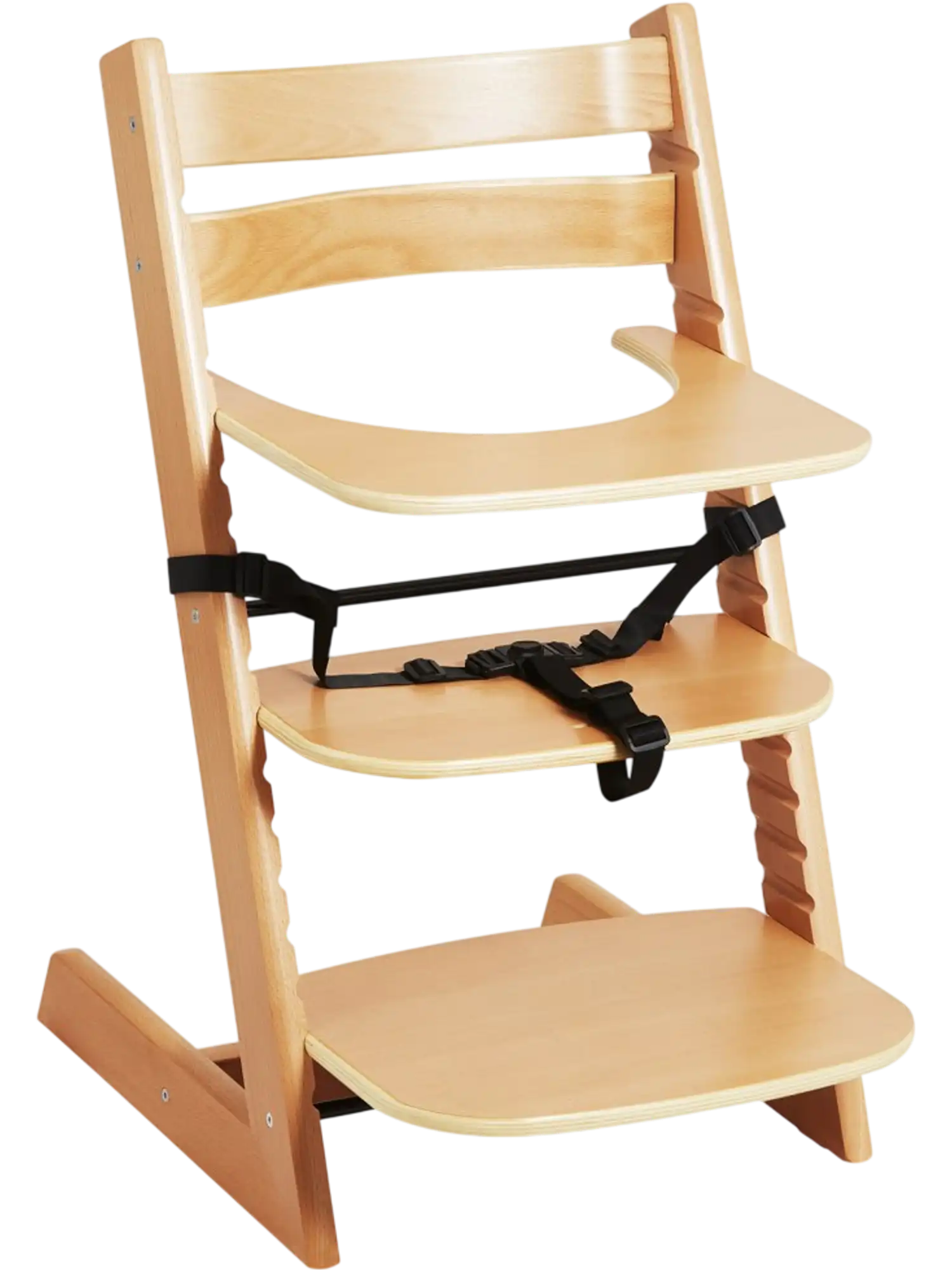 Vevor High Chair Convertible Adjustable Wooden Baby Feeding Chair Natural New