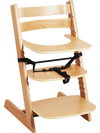 VEVOR Wooden High Chair for Babies & Toddlers, Convertible Adjustable Feeding Chair, Eat & Grow High Chair with Tray, Grow with Kid Portable Baby Dining Booster Seat, Beech Wood Toddler Chair, Natural