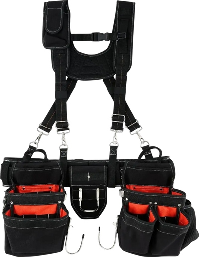 Vevor Tool Belt with Suspenders 34 Pockets Adjustable 29-54
