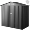 VEVOR 6 x 4 FT Metal Garden Shed, Outdoor Storage Shed with Lockable Doors & 4 Louver Vents, Peak Roof Metal Sheds Outdoors Storage, Storaged Sheds Clearance for Backyard, Garden, Patio, Bike, Gray