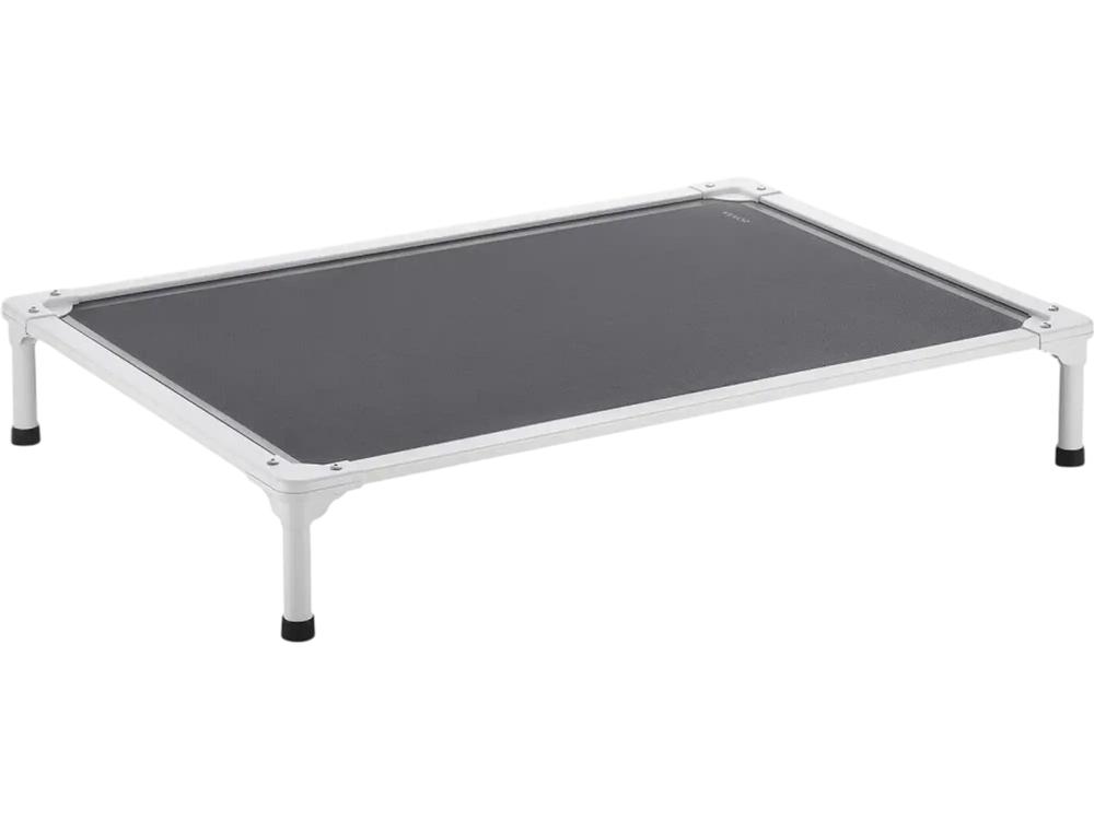 VEVOR Elevated Dog Bed for Large Dogs, Portable Raised Dog Cot with Aluminum Tube Metal Frame and Breathable Textilene Mesh, Indoor & Outdoor Pet Cooling Raised Hammock Bed, L, Gray