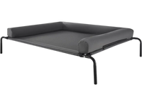 VEVOR Elevated Dog Bed for Large Dogs, Portable Raised Dog Cot with Washable Pillow, Indoor & Outdoor Pet Cooling Raised Hammock Bed with Steel Metal Frame and Breathable Teslin Mesh, XL, Gray