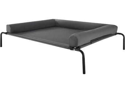 VEVOR Elevated Dog Bed for Large Dogs, Portable Raised Dog Cot with Washable Pillow, Indoor & Outdoor Pet Cooling Raised Hammock Bed with Steel Metal Frame and Breathable Teslin Mesh, XL, Gray