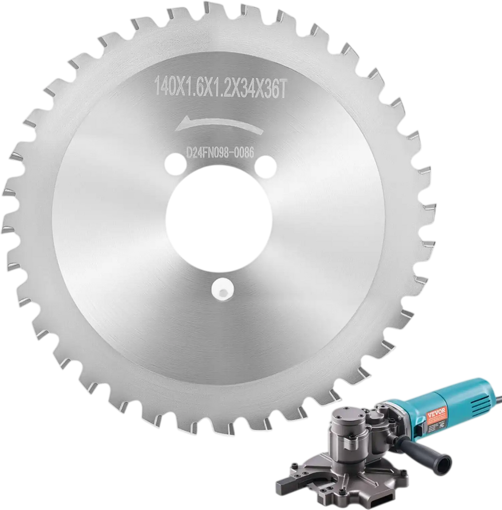 VEVOR Rebar Cutter Blades Replacement for Electric Rebar Cutting Saw, 36 Teeth High-Hardness Heat-Treated Steel Cermet Tipped Blade , Fast Even for Aluminum,Copper Pipe, Arbor 34 mm/ 1-11/32 in