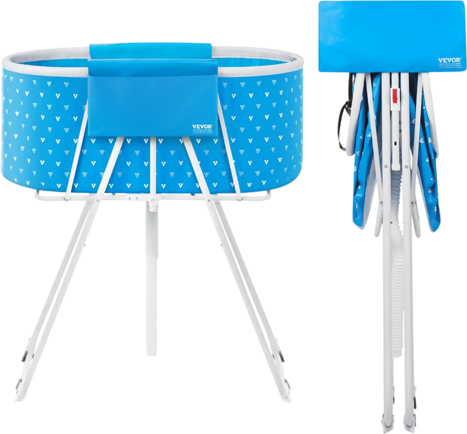 Vevor Dog Bathtub Portable Elevated Foldable Pet Bathing Station Light Blue New