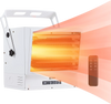 VEVOR Electric Garage Heater, 15000-Watt with Remote Control & 10 Hour Timer & Overheat Protection Wall/Ceiling Mounted Shop Heater, Commercial Fan-forced for Indoor Workshop Warehouse,240V White