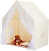 VEVOR Kids Play Tent, Kids Tent for Kids 1-5 Years Old, Toddler Tent with Mat and Tent Lamp, Tent for Kids with Windows for Indoor and Outdoor, Yurt Tent for Boys and Girls, Beige