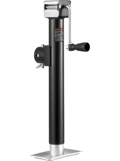 VEVOR Trailer Jack, 5000 lbs Dynamic Load Capacity, Weld-on Pipe-Mount Swivel Trailer Jack with Ergonomic Handle, 15-inch Vertical Travel, Suitable for RV, Horse, Utility, Camping and Yacht Trailers