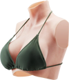 VEVOR Silicone Breastplate, C-Cup High Neckline Fake Breasts for Crossdressers, Realistic Silicone-Filled Fake Boobs Breast Forms for Transgender Cosplay Drag Queen, Ivory