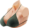 VEVOR Silicone Breastplate, E-Cup High Neckline Fake Breasts for Crossdressers, Realistic Silicone-Filled Fake Boobs Breast Forms for Transgender Cosplay Drag Queen, Ivory