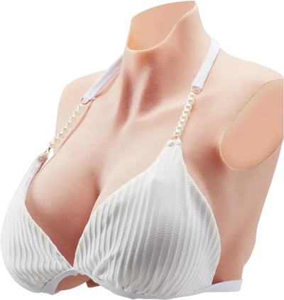 Vevor Breastplate Silicone K-Cup High Neckline Cosplay Fake Breasts New
