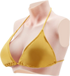 VEVOR Silicone Breastplate, D-Cup High Neckline Fake Breasts for Crossdressers, Realistic Silicone-Filled Fake Boobs Breast Forms for Transgender Cosplay Drag Queen, Ivory