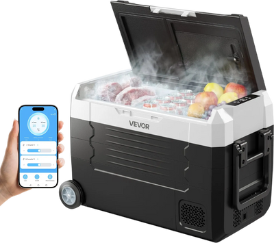 Vevor Car Refrigerator 37 QT Dual Zone Electric Cooler with App Control DC 12/24V AC100-240V New