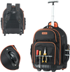 VEVOR Rolling Tool Backpack, 110 lbs Load Capacity, 45 Pockets Heavy Duty Roller Tool Bag on Wheels, Adjustable Telescoping Handle & Stable Base, Toolbag Organizers for Construction, Mechanic