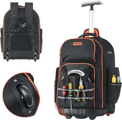 Vevor Rolling Tool Backpack Heavy-Duty Tool Bag on Wheels 15