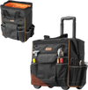 VEVOR Rolling Tool Bag, 110 lbs Load Capacity, 25 Pockets Heavy Duty Roller Tool Bag on Wheels, Adjustable Telescoping Handle & Stable Base, Toolbag Organizers with Wheels for Construction, Mechanic