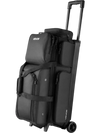 VEVOR Bowling Ball Bag, 3 Ball Double Roller Bowling Bag with Wheels, Featuring a Separate Compartment for Shoes (Up To US Size 16) & Oversized Accessory Pocket, Retractable Handle Extends to 41.34 in