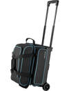 VEVOR Bowling Ball Bag, 2 Ball Double Roller Bowling Bag with Wheels, Featuring a Separate Compartment for Shoes (Up To US Size 16) & Oversized Accessory Pocket, Retractable Handle Extends to 41.32 in