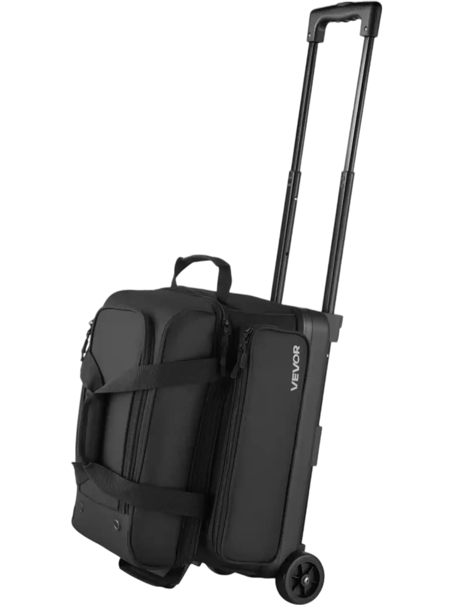 Vevor Bowling Ball Bag 2-Ball Double Roller with Wheels and Shoe Compartment New