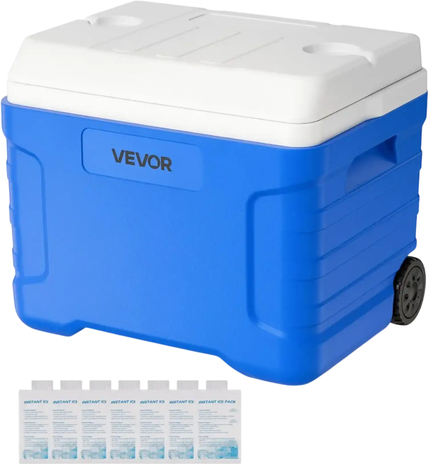 Vevor Cooler 45QT Portable Rolling Hard Cooler with Wheels New