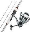 VEVOR Rod and Fishing Reel Combo, IM7 Carbon Fiber Spinning Rod and Reel Combo, Bass Fishing Pole with 7 ft Two-Piece Rods, 7+1 Ball Bearings, EVA Handle, Stainless Steel Guides with Ceramic Rings