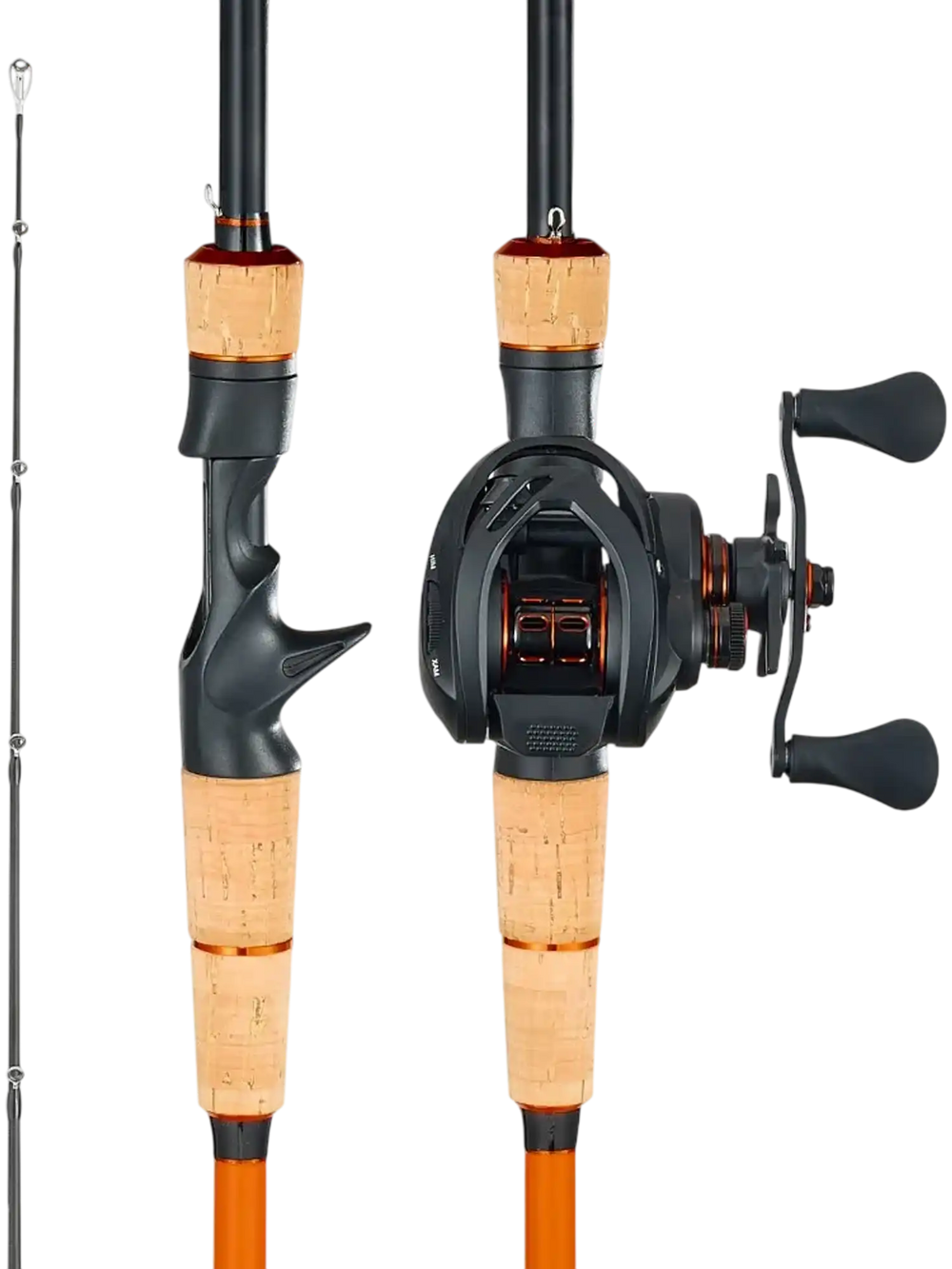 VEVOR Rod and Fishing Reel Combo IM7 Carbon Fiber Baitcasting Rod and Reel Combo Bass Fishing Pole with 7 1 BB System 7.0:1 Gear Ratio Cork Handle