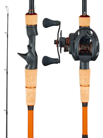 VEVOR Rod and Fishing Reel Combo, IM7 Carbon Fiber Baitcasting Rod and Reel Combo, Bass Fishing Pole with 7+1 BB System, 7.0:1 Gear Ratio, Cork Handle, Stainless Steel Guides with Ceramic Rings