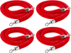 VEVOR 4 Pcs Red Velvet Stanchion Ropes, 5 ft Crowd Control Stanchion Red Velvet Ropes with Silver Hooks, Post Queue Barrier Carpet Rope for Carpet Events Movie Theaters Grand Openings Hotels Party