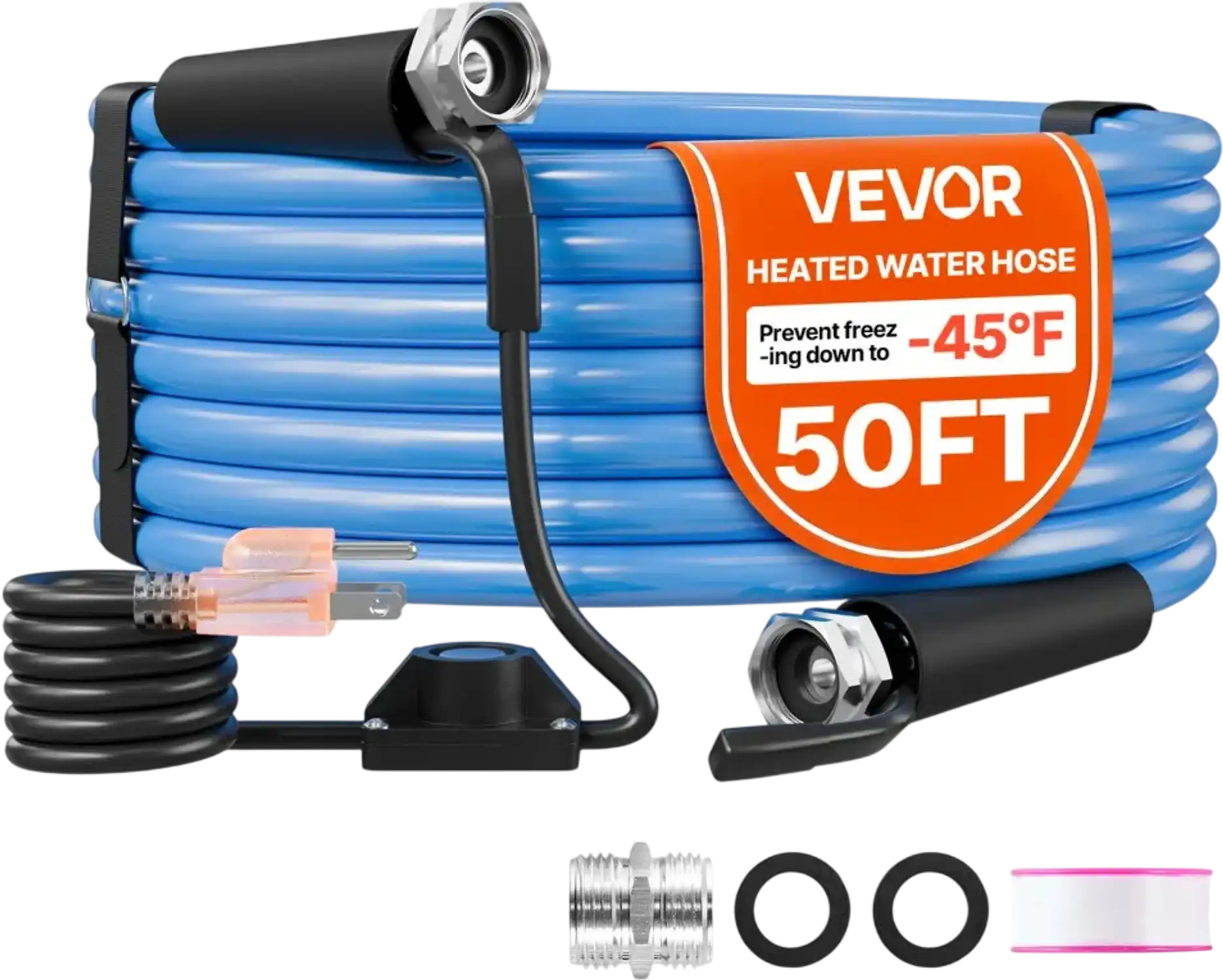 Vevor Heated Water Hose 50' RV Antifreeze Drinking Water Hose New